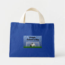 Happy Fathers Day Soccer Canvas Bags