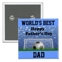Happy Fathers Day Soccer Pin