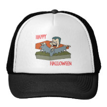 Happy halloween Drac Trucker Kepsar