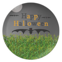 Happy halloween: Fladdermöss pläterar Dinner Plates