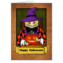 Happy halloween hälsnings kort