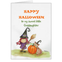 Happy halloween till min Goddaughter Kort