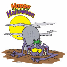 happy halloweenghoul som stigning från grav photo cut out