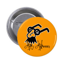 Happy halloweenkomedi maskerar pins