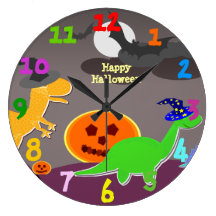 Happy halloweentecknadDinosaurs Klockor