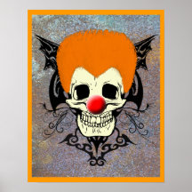 Hår för Herr clownorange Affisch