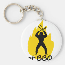 harBBQ? med flamma symbolen Nyckel Ring