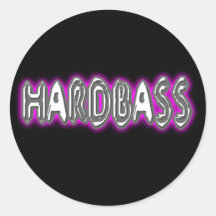 Hård bas- musik för HARDBASS Runda Klistermärken