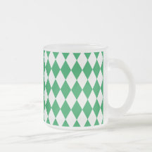 Harlequingrönt och vit kaffe kopp