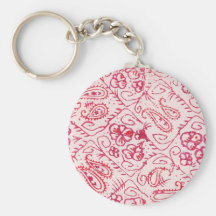 Härlig designkonst blommar blom- blommafärg nyckel ring