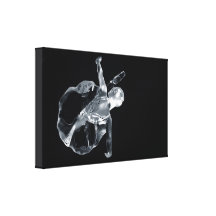 Härlig Glass Ballerina sträckt kanvastryck