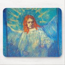 Härlig målning för härlig ängelkonst av Van Gogh musmattor
