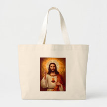 Härlig religiös sakral hjärta av Jesus avbildar Tygkassar