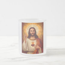 Härlig religiös sakral hjärta av Jesus avbildar Mugg