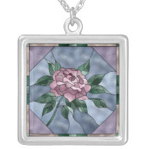 Härlig rosa ros för blom- halsband