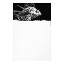 Härlig svartvit Lionfish Anpassade Brevpapper