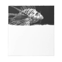 Härlig svartvit Lionfish Memo Notepad