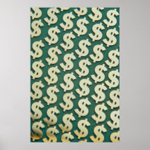 Härligt guld- dollartecken posters