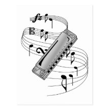 Harmonica Vykort