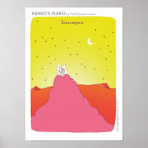 "HAROLDS bebis för PLANET" "nyfödd bebis" Posters