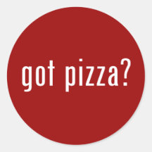 harpizza? runda klistermärken