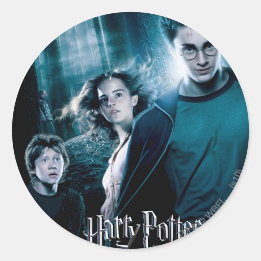 Harry Potter Ron Hermione i skog Runda Klistermärken
