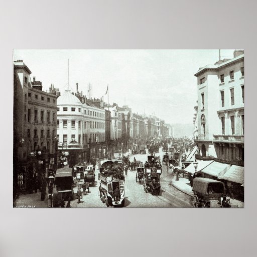 Härska gata, London c.1900 Affisch