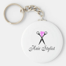Hårstylist (sax/rosor) nyckel ringar