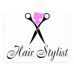 Hårstylist (sax/rosor) vykort
