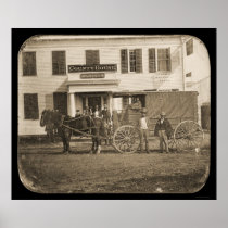 Häst- och vagnsDaguerreotype 1853 Affischer