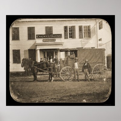 Häst- och vagnsDaguerreotype 1853 Affischer från lc_prints