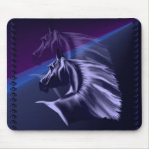 Häst Silhouette skuggade Mousepad Mus Matta
