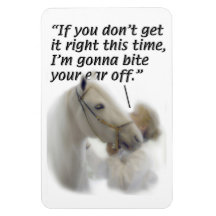 Hästar - Paso Fino - biter ditt öra Rektangulär Magnet