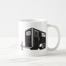 hästsläp som beskådas från retro stil för lowvinke kaffe kopp