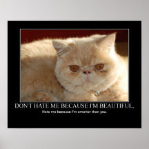 Hata inte mig… roligt kattkonstverk posters