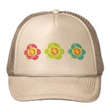 Hatt för 3 blommor (beigen) baseball hat