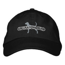 Hatt för engelsk Foxhound för Silhouette broderad