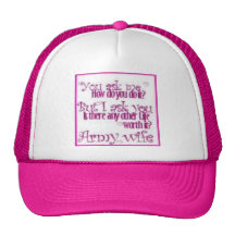 Hatt för rosa- och vitarméfruar baseball hat