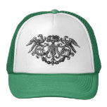 Hatt för vintagefågelillustration keps