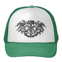 Hatt för vintagefågelillustration keps