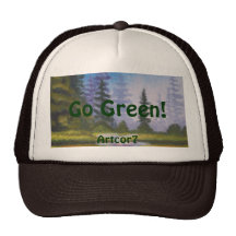 Hatten går målning för den Green River grässkogen Baseball Hat