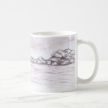 Havet beskådar kaffe kopp