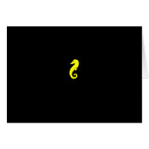 HavGlow_Yellow Seahorse Kort