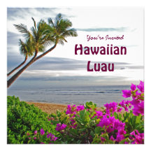 Hawaiansk Luau partyinbjudan