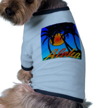 Hawaii Aloha palmträdsolnedgång Hund Tröja