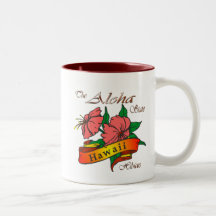 Hawaii Aloha statlig hibiskus Kaffe Muggar