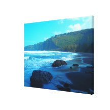 Hawaii för stor ö för Waipio dal scenisk kanfas Canvasduk Med Gallerikvalitet