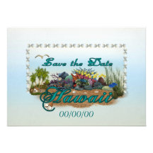 Hawaii öspara datera anpassade inbjudningskort