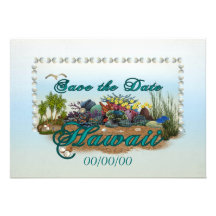 Hawaii öspara datera inbjudningskort