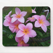 Hawaii Pink Plumeria Flowers Mousepad